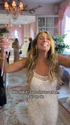 We did it! So much love for the best fashion show day and literally the best team ever. I love you all beyond @LoveShackFancy #loveshackfancy #nyfw #fashion #femalefounder #Love 💗✨🎀🍾