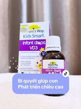 Giai đoạn vàng để giúp con phát triển chiều cao các mom đừng bỏ lỡ nhé. Vitamin D rất cần thiết nên bổ sung từ sơ sinh, các mom tham khảo dòng D3 của nature’s way thuần chay tinh khiết nhé #vitamind #d3k2 #thuanchay #natureway #bosungvitamin #nuoicon 