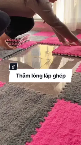 Thảm lông lắp ghép nhiều màu sắc để lựa chọn #tham #thamlong #giadung #xuhuong 