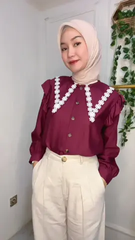 Mony blouse kerahnya cantik sekali❣️#blouse #blousekorea #blouseviral 