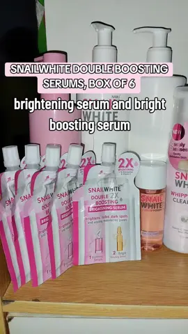Box of 6 SNAILWHITE DOUBLE BOOSTING SERUMS #snailwhite #serum #doubleboostingserum #snailwhiteserum #skincare #beautyproducts #recommended 