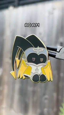 New pins! Available now 🤍💛 #smallbiz #fanmerch #hazbinhotel #hazbinpins 