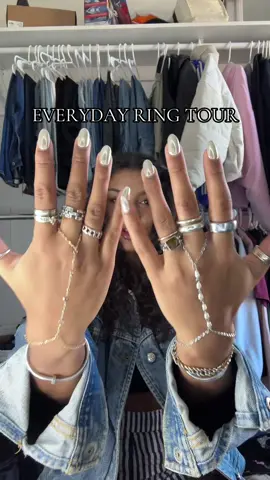 My everyday rings  #mixedmetals #jewelry #rings #jewelrytiktok 
