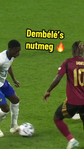 Doku’s reaction 😳  #EquipeDeFrance #Dembele #SportsTikTok #nutmeg 