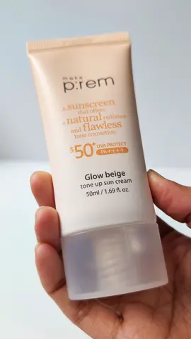 Glow Beige Tone up SunCream from Make P:rem @Make P:rem Global Official  Natural Radiance: This sunscreen leaves my skin glowing with a natural radiance, perfect for a flawless, no-makeup look. Tone Correction: I love how it offers subtle tone correction, evening out my complexion without feeling heavy. High Protection: With SPF 50+ and PA++++, it provides excellent sun protection, shielding me from both UVA and UVB rays. Lightweight Formula: The texture is super lightweight and absorbs quickly, making it a perfect base for makeup or even on its own. Glow Beige Shade: The glow beige tone blends seamlessly with my skin, giving it a bright, healthy glow. #Suncare #GlowUp #MakePrem #ToneUp #koreanspf #koreansunscreen #Kbeauty #KoreanSkincare #ugcvideo #ugccanada #nomakeupmakeup #collaboration #productreview #softgirlbeauty #viral #trending #fypシ  . . . . . . . SunCream. Make P:rem. ToneUp. SPF 50+. Glow Beige. Korean Skincare. KBeauty. Korean sunscreen. Lightweight. UGC. Canada. Creative. Videos. Content. Product review. Viral. Soft girl aesthetics. Trending. FYP. 