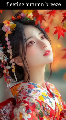 儚い風と光 #aiart #aianimation #midjourney #着物女子 #花魁