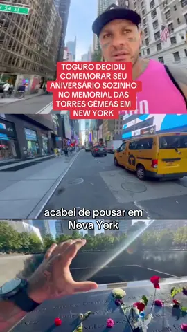 Toguro decidiu comemorar seu aniversário sozinho no memorial das torres gemeas em new york #toguro #toguroofcial #mansaomaromba #aniversario #newyork #triste 