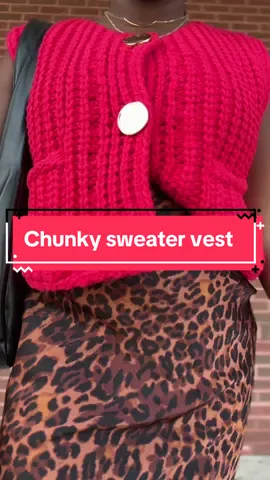 Obsessed this chunky sweater vest. Suchhhh a good Tiktok shop find!!  How did i do styling it? 👀 #chunkysweater #sweatervest #personalstyle #outfitinspo #outfitoftheday 