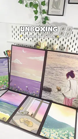 Tranh dán tường decor✨🌷#unboxing #tranhdantuong #decor #decorphong #taodecor 