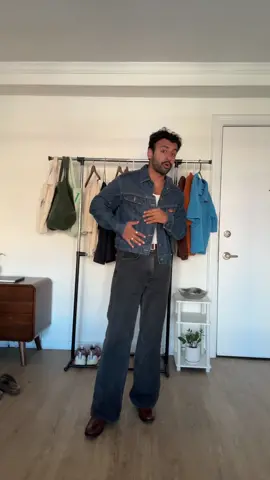 Got a little denim on denim today. Breakdown Below:  - Lee Rider Jacket  - @BARE KNUCKLES Denim -  @Austin Santana Belt  - Floresheim Duke Boots #TikTokFashion #mensfashion #style #fashionfavorites #browntiktok 