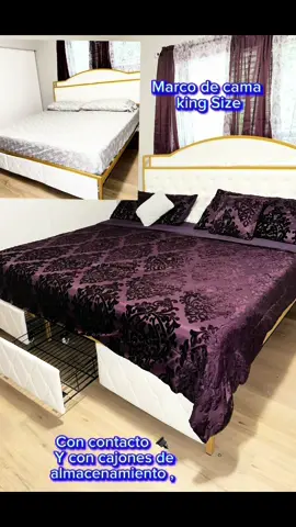 La pedí en blanco y encantada con  el resultado , hay mas diseños 🛒🛒🛒🛒 #bed  #muebles  #cama #frame #acero #ame #tiktokshop  #camas #marcodecama #nice #Summer #sale #muebles  #foryoupage #fortouhouse #comprasonline #shopping  #spotlight #spotlightapi #finds #cajones #kingsize 