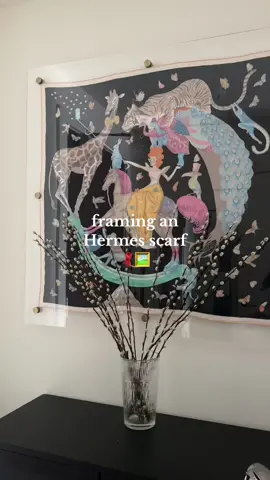 how to frame an hermes scarf! this acrylic frame is a perfect way to display a scarf #hermes #DIY #diyproject #homedecor #walldecor #apartment #studioapartment #hermesunboxing #taskrabbit @Taskrabbit #creatorsearchinsights 