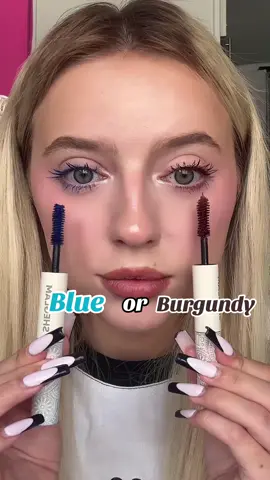 blue or brown ? 👀 @SHEGLAM  #SHEGLAM #sheglammascara #sheglamcoloredmascara #sheglamallinone