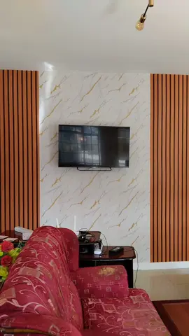 Sitting Room Revamp with Fluted + Marble wallpaper designs. Perfect combination🔥 📞0742137232 #wallpaper  #tvwall  #3dwallpaper  #interiordesign  #walldecor 