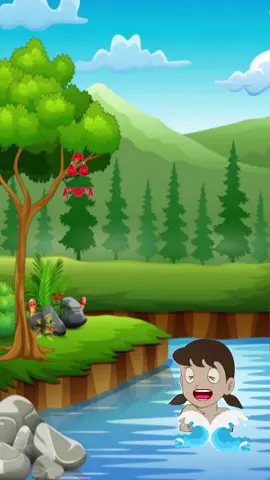 Nobita giải cứu sizuka khi bị con khỉ lấy mấy bikini #shortsvideo #nobitadoraemon #nobita #xuhuong 