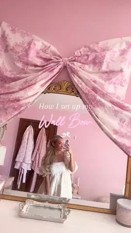 How I set up my shabby chic wall bow by @Rachel Noelle 🎀 the perfect edition to my princessy living space #wallbow #giantwallbow #shabbyforme #shabbychic #shabbychicdecor #shabbychichome #pinkaesthetic #pinkgirly #pinklifestyle #bowaesthetic #bowquette #bowgirly #fyp #foryoupage #fancylikegracie 