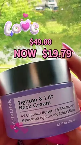 Gopure neck cream-tighten & lift firming neck cream for crepey skin #tiktokshop #tik #tik_tok #tiktokshopping #foryou #foryoupage #fyp #fypage #fy #gopure #neckcream #skin #skincare #skincareproducts #firming 