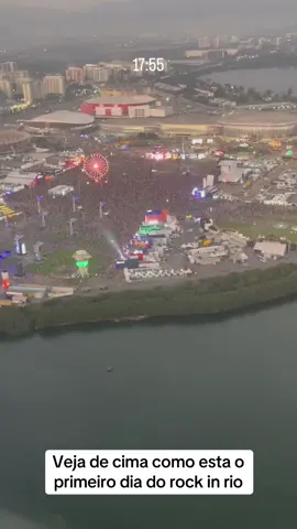 Veja de cima como esta o primeiro dia de rock in rio #rockinrio #travisscott 