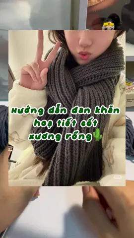Hướng dẫn đan khăn cho mùa đông không lạnh ❄️ #handmade #tiktok #xh #xuhuong #knitting #khanquangco #khănlen 