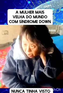 À MULHER MAIS VELHA DO MUNDO COM SÍNDROME DE DOWN.#impressionante🤔😮😲😱🥰🙏👏✌️ 