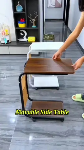 Movable Side Table with Wheels 🤩Minimalist Wood Sofa Table with Storage Bag✅Double Layer Design 👍Coffee Table Bedside Table Affordable 👍#sidetable #sofatable #coffeetable #bedsidetable 