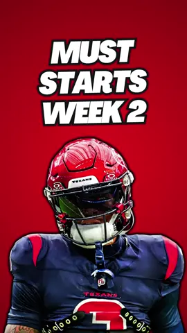 Must Start WRs for Week 2 Fantasy Football #fantasyfootball #fantasyfootballadvice #fantasyfootballtips #week2fantasyfootball #nfl #texans #falcons #fyp