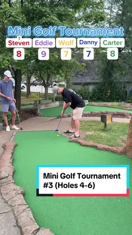 Mini Golf Tournament #3 18 holes (Holes 4-6) How long did it take us to play hole 5? #golf #minigolf #minigolfing #puttputt #puttputtgolf #year2 #season1 #viral #golftiktok #golftok #golfer #foryoupage #fyp @Twin Tour Golf @Eddie Benson @Carter Steffes 