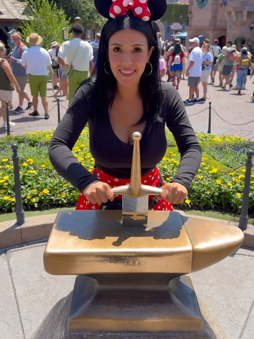 I was hoping I’d get lucky and pull out the Sword in the Stone so I could be crowned Queen 🐭♥️ #minitinah #explorepage✨ #disneyland #disneybound #viral#trendingtiktok #trending