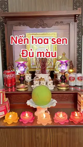 Chân nến hoa sen đủ màu thờ cúng bàn thờ phật, gia tiên, thần tài #dothocung #denthohoasen #dentho #denhoasen #nenthom #phongthuy #dothotinhan 