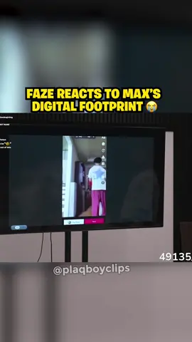 faze reacts to max’s digital footprint 😭😭 #plaqueboymax #faze #foryou #fyp #reaction 