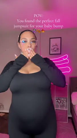 I love jumpsuit + babybump 🤰🏻 ✨  so cute for the fall 🍁🍂@MOOSLOVER. #mooslover #moosloverbodysuit #moosloverjumpsuit #jumpsuit #falloutfits #pregnancyoutfit #babybump #6monthspregnant #fypシ゚ 