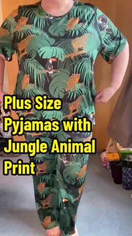 These plus size jungle animal print pyjamas are so lovely, but are limited stock, so be quick! I have the green print, but you can also get other colours, so ive tagged those too! Get these plus sized pyjamas today at this bargain price! Click my basket to check them out and buy now! #pyjamas #plussizefashion #plussizepyjamas #pyjama 