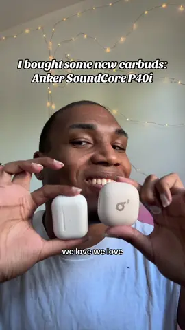 🩷: Love these  Soundcore P40i’s already!! 🙂‍↕️ @AnkerOfficial you star!  - #chitchat #goodmorning #anker #soundcore 