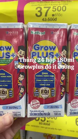 Thùng 24 hộp 180ml GROWPLUS đỏ ít đường #nutifoodgrowplus #growplusđỏ 