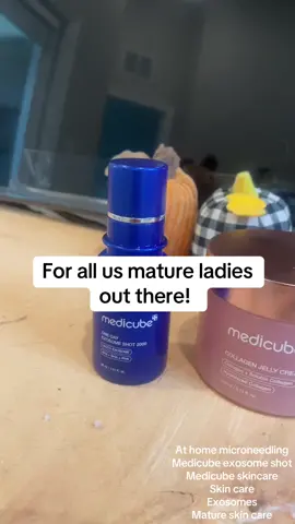 Game changer for my skin! Exosomes are new the rage and  for good reason! @Medicube US #medicube #exosomes #exosomeshot #koreanskincare #microneedling #tiktokshop  #matureskincare  At home microneedling Medicube exosome shot Medicube skincare Skin care Exosomes Mature skin care