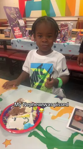 My nephew was pissed 😂 #kids #birthday #cakesmash #toddlersoftiktok 