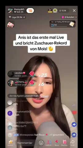 Anis ist live 13k zuschauer und bricht Mois sein rekord #anislive #aanyskh #anis #rekord #mois #zois 
