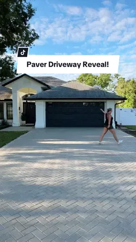 ✨ PAVER DRIVEWAY REVEAL✨ The moment we’ve been waiting for—our new paver driveway is finally complete, sealed, and looking amazing! From tearing out the old concrete to widening the area and leveling everything out. The crew did an amazing job laying these beautiful 4x8 natural gray pavers in that classic 45-degree herringbone pattern. . in only 4 days. YES! 4 days! No more stepping in the grass or dodging each other’s car doors—we’ve got all the space we need. But I guess it’s also time to find a new spot for our projects! This transformation has seriously taken our curb appeal to the next level and we couldn’t be happier with how it turned out. Thanks for following along on this project! Can’t wait to show you what’s next!