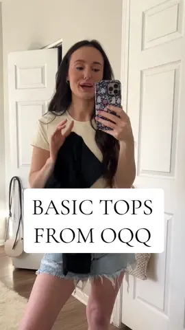Good quality basic tops for everyday ✨ comes in a 2-pack with so many colors! @OQQ  #creatorsearchinsights #feelinggreatinoqq #SuperBrandDay #falldealsforyou #oqq #basictops #basictees #tshirts #ruchedtop #TikTokShopFashion #ttshop #tiktokshopfinds 