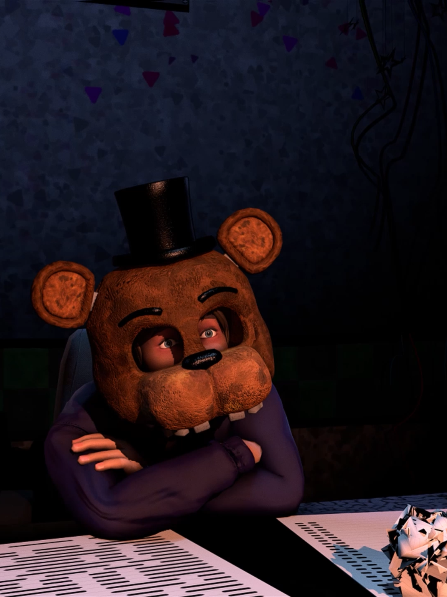 Withered Foxy finds nightguard FNaF in Real Time Animated