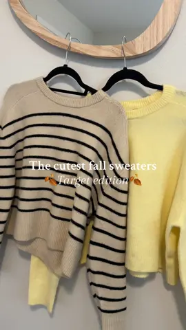 Loving these ADORABLE sweaters from @target they are so perfect for the fall! Worn alone or over something, they are the best layering piece!🍂💛 Always love finding fun clothes from Target! Affordable, trendy, & cute! #target #targetfinds #fallfashion #fall #Summer #OOTD #haul #seeaterweather #sweater 