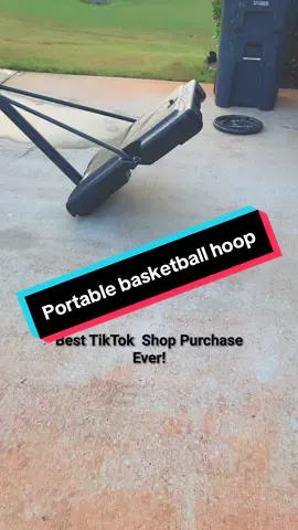 Best Purchase Ever! Portable basketball hoop 🏀 #basketballtiktok #basketballhoop #Videoleap 