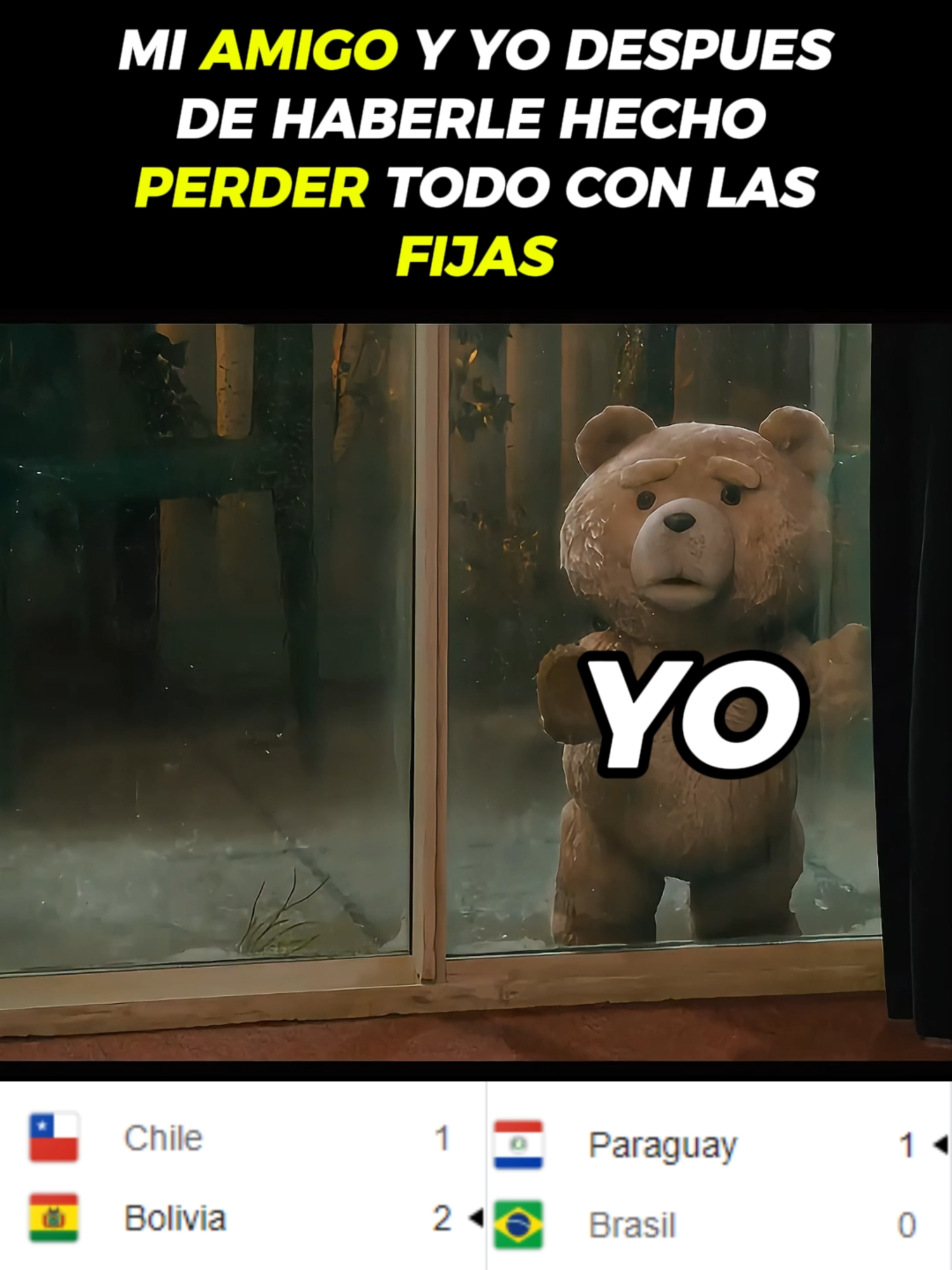 jsjaja Quien iba a saber que Bolivia estaria en su PRIME #eliminatorias #futbol #apuesta #fijas #peru #bolivia #chile #brasil🇧🇷 #humor #comedia #viraltiktok