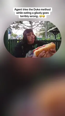 It just went from bad to worse😭🤣 Agent tried the Duke method while eating a hot dog & it goes left so fast 🌭  #glizzy #hotdog #dukedennis #duke #agent00 #agent #canada #ayo #CapCut 