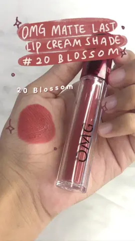 Salah satu warna fav aku, 20 Blossom yang hasilnya cantik banget di bibir Yuk di cek out,  #OMG #omgmattekisslipcream #mattelastlipcream #mattelashlipcreamshade20 #lipcreamomg #lipcreamomgshade20 #baseombre #omglipcreamnude #lipcreamurah #lipcreambagusmurah #gilagilajualantiktok #gulagulajualan  #bercuanbersamaparagon 