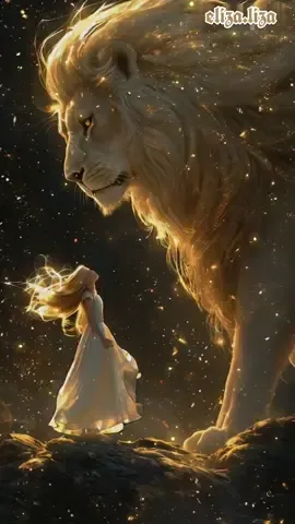 Fantasy Lion and Girl 🦁🧡👱‍♀️ #lion #lions #kinglion #gold #golden #viralditiktok #trends #angel #angels #лев #золото #goldenlion  @Elizabeth 🥀 