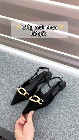Đôi giày mũi nhọn được phối thêm mắt xích tạo điểm nhấn nổi bật hơn, mọi người đi làm hay đi chơi đều xinh lắm nha ☺️☺️ #review #giaydepnu #giaydepxinh #giaymuinhon #salegiuathang #sieudautruongT9 