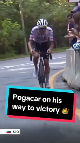 The moment Tadej Pogacar launched his solo attack with 23km to go 👊💥 #cycling #roadcycling #GPCQM #pogacar 
