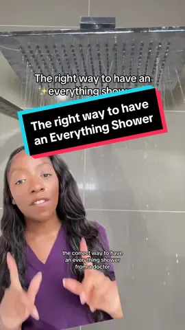 The *Everything Shower* done right! 🚿✨ Let me give you the doctor approved way to have an everything shower.  1️⃣ Wash your hair thoroughly—leaving conditioner residue can cause bacne! 2️⃣ Exfoliate with a mit or glycolic acid/retinol body wash to fade hyperpigmentation & avoid strawberry legs. Bonus: helps prevent ingrown hairs after shaving. I recommend @Olay Skin Care retinol body wash and @Naturium Glycolic Acid Body wash.  3️⃣ Apply moisturizer on damp skin to lock in hydration—Shea butter is a must for silky smooth skin. Shea butter by @Shea Revere | Shea Butter UK🌿 is a must and I love The Glow Getter Multi Body Oil Body Butter by Naturium 4️⃣ Seal it all with a luxurious body oil for that extra glow! im obsessed with the Body Oil mist by @aveenoukire  #DoctorApproved #ShowerRoutine #SelfCare #EverythingShower #SkincareTips #BodyCare #HealthySkin