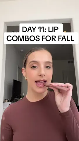 Day 11: Lip combos for Fall🍂🧸 #lipcombo #fall #autumn #falllipcombo #lipcombotutorial #lipcombos #maclipstick #autumnmakeup #fallmakeup #lipcombotiktok 
